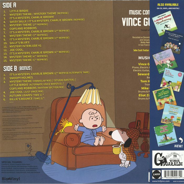 It's a Mystery Charlie Brown (Extended Edition) (Soundtrack) (Eco Vinyl) - Vince Guaraldi