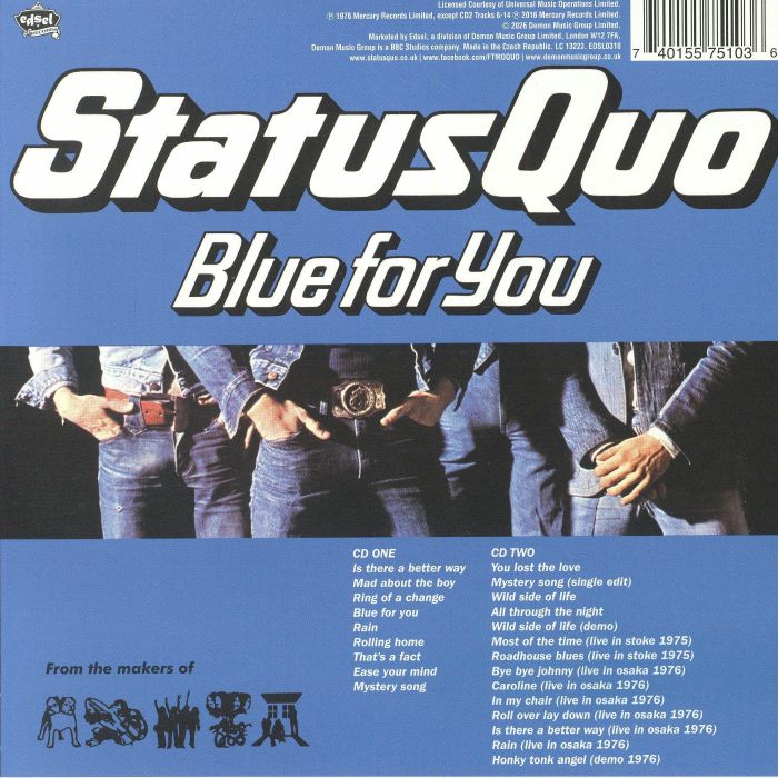 Blue for You (National Album Day 2026) - Status Quo (2xCD)