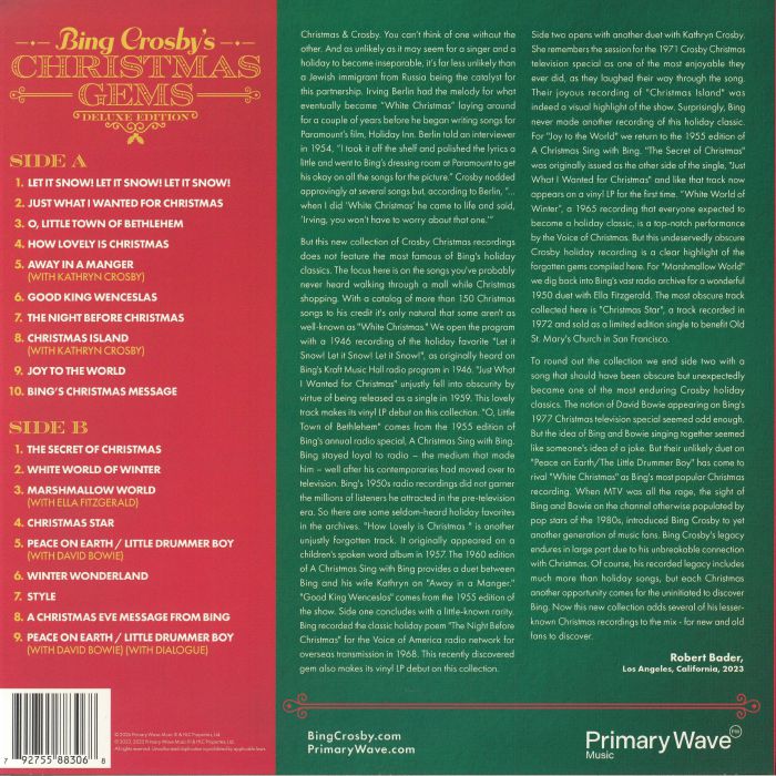 Bing Crosby's Christmas Gems (Deluxe Edition) - Bing Crosby