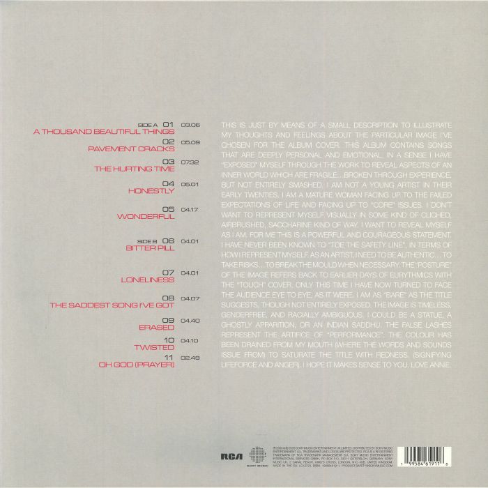Bare (National Album Day 2026) (Limited White Vinyl) - Annie Lennox