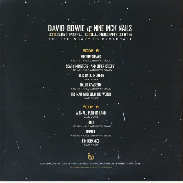 Industrial Collaborations: the Legendary US Broadcast (Blue Marbled Vinyl) - David Bowie / Nine Inch Nails