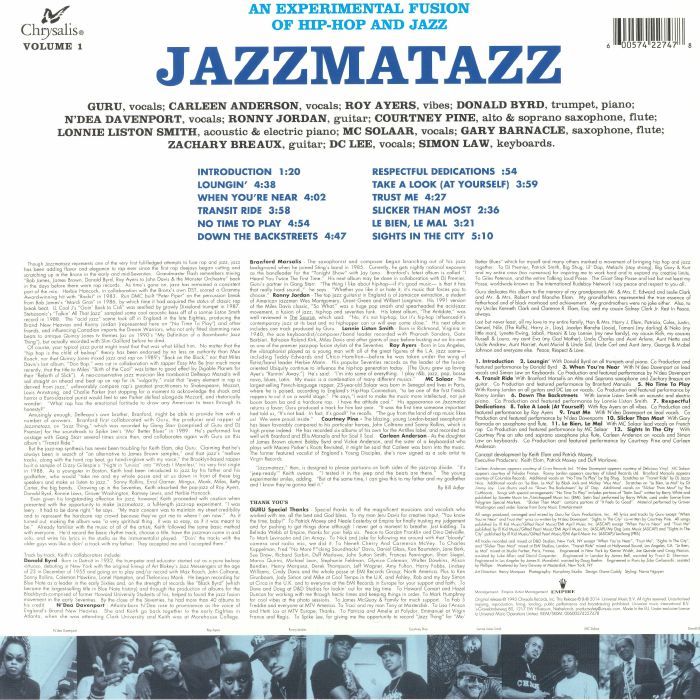 Jazzmatazz Volume 1 (Reissue) (Translucent Green Vinyl) - Guru