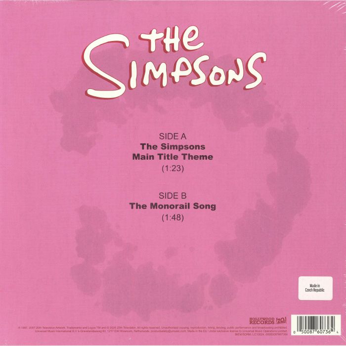 The Simpsons Main Title Theme (Soundtrack) (Picture Disc) - The Simpsons