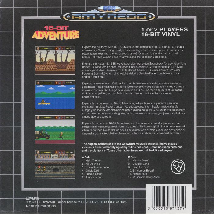 16 Bit Adventure (Soundtrack) (Renkli Plak) - Amynedd