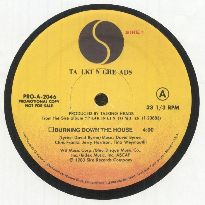 Burning Down the House - Talking Heads