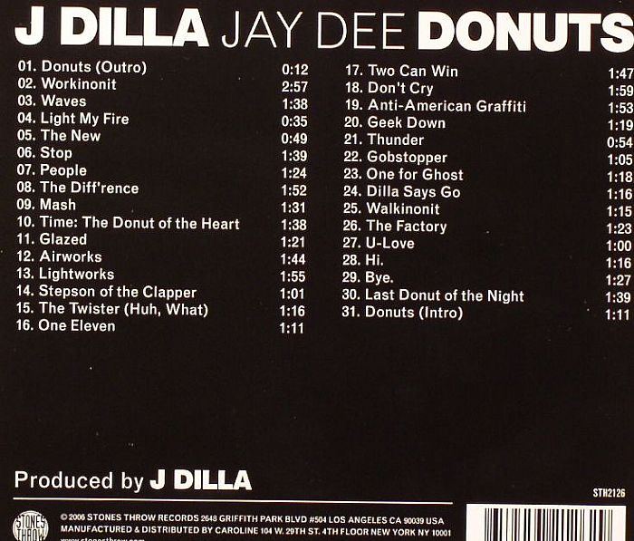 Donuts (Donut Sleeve) - J Dilla Aka Jay Dee (CD)