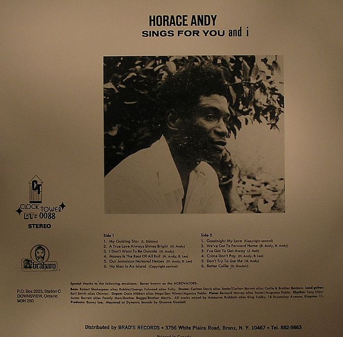 Sings for You & I (Renkli Plak) - Horace Andy