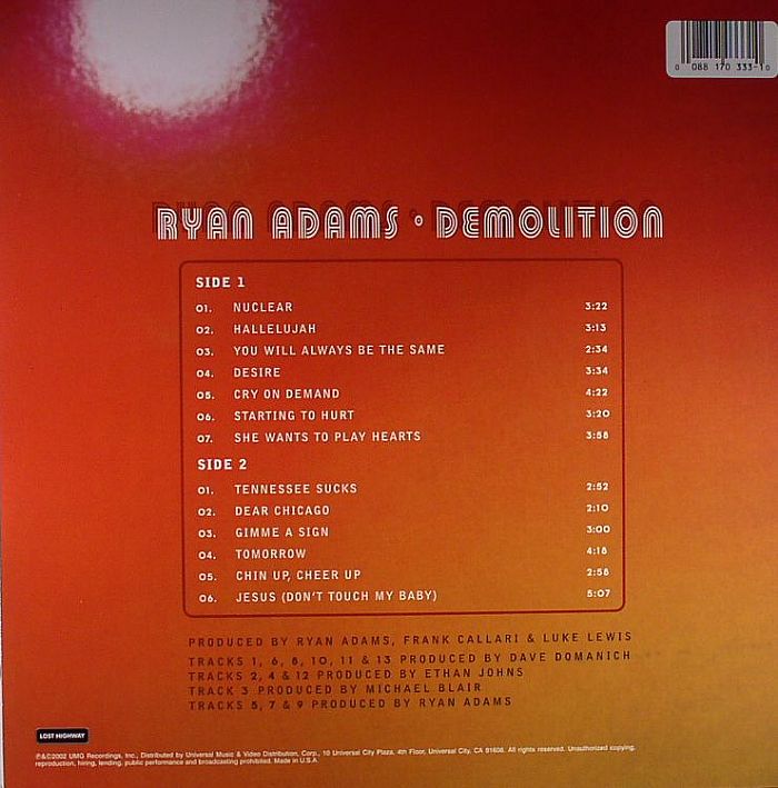 Demolition - Ryan Adams