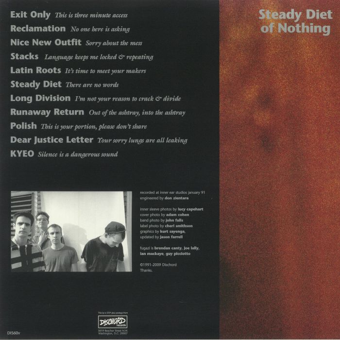 Steady Diet of Nothing (Silver Vinyl) - Fugazi