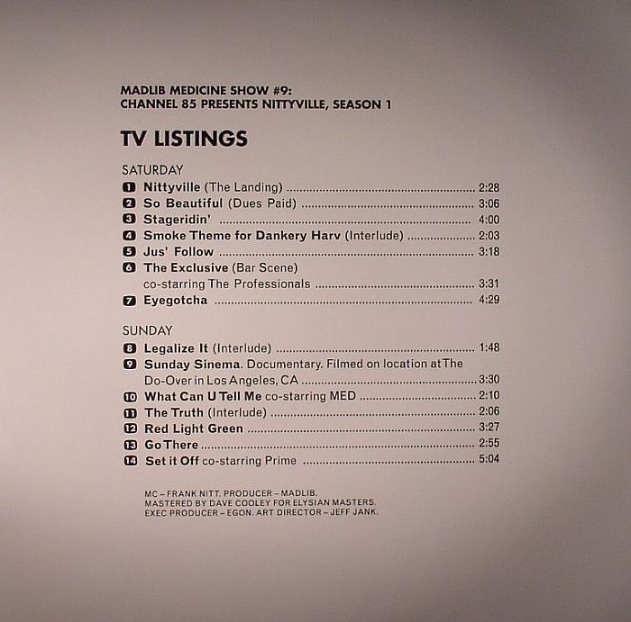 Madlib Medicine Show #9: Channel 85 Presents Nittyville Season 1 - Madlib