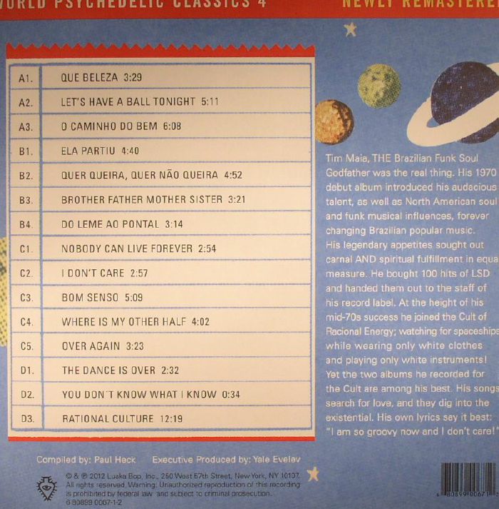 World Psychedelic Classics 4: Nobody Can Live Forever the Existential Soul of Tim Maia - Tim Maia