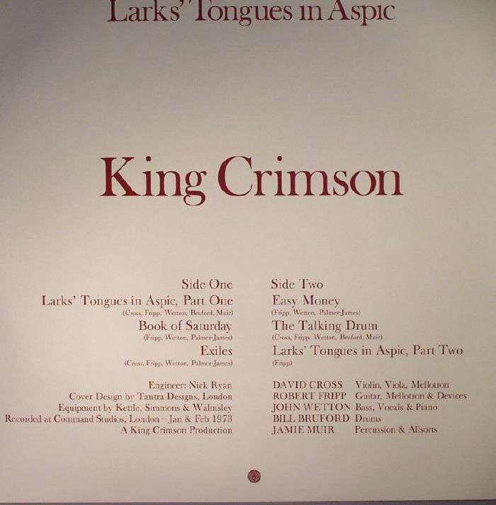 Larks' Tongues in Aspic (Remastered) - King Crimson