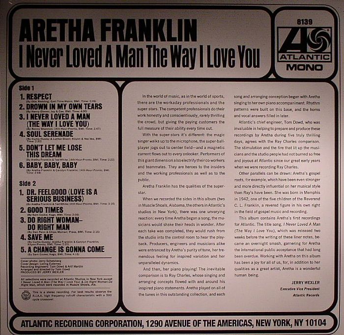I Never Loved a Man (Mono) - Aretha Franklin