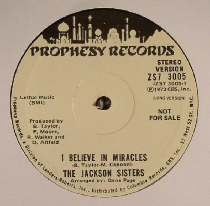 I Believe in Miracles (Reissue) - The Jackson Sisters