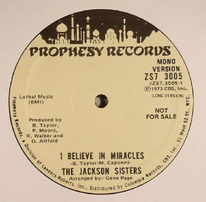 I Believe in Miracles (Reissue) - The Jackson Sisters