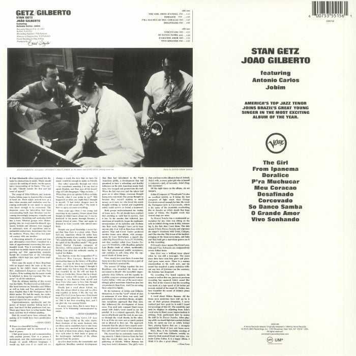 Getz / Gilberto - Stan Getz / Joao Gilberto feat Antonio Carlos Jobim