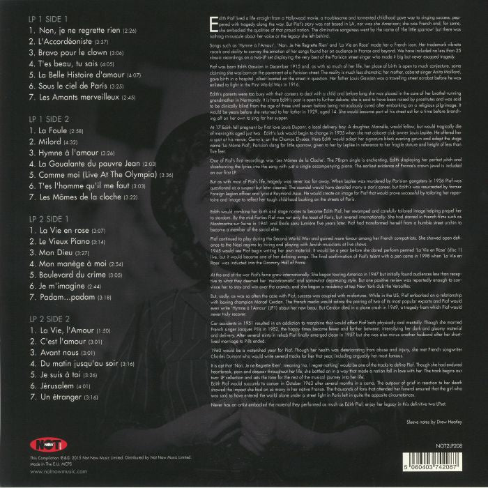Je Ne Regrette Rien (Renkli Plak) - Edith Piaf