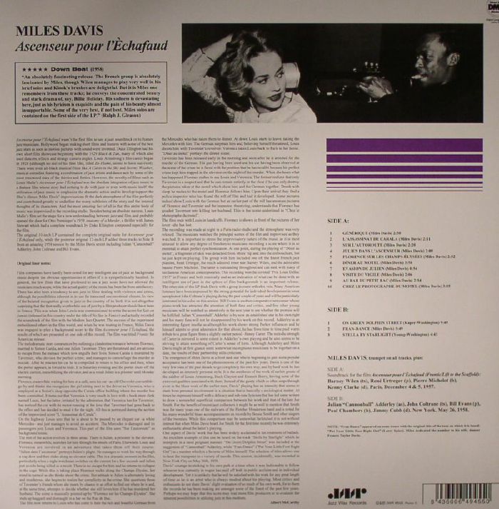 Ascenseur Pour L'Echafaud: Lift to the Scaffold (Soundtrack) - Miles Davis