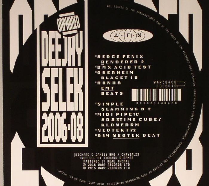 Orphaned Deejay Selek 2006-2008 - Afx (CD)
