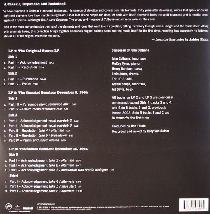 A Love Supreme: the Complete Masters (3xLP) (Booklet Hediyeli) - John Coltrane