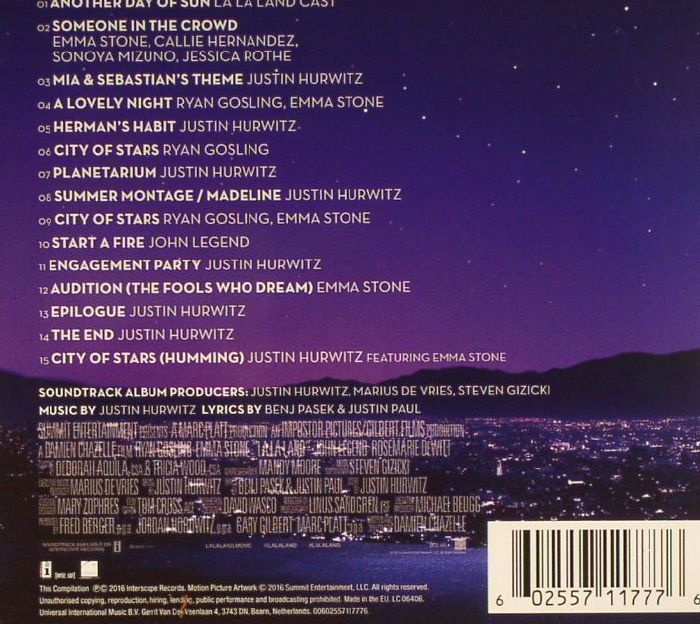 La La Land (Soundtrack) - Justin Hurwitz / Various (CD)