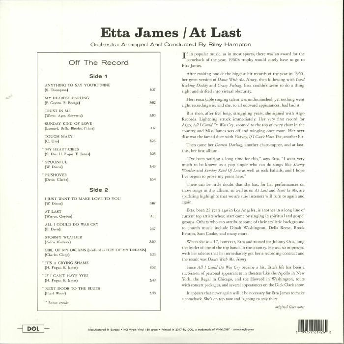At Last! (Reissue) - Etta James
