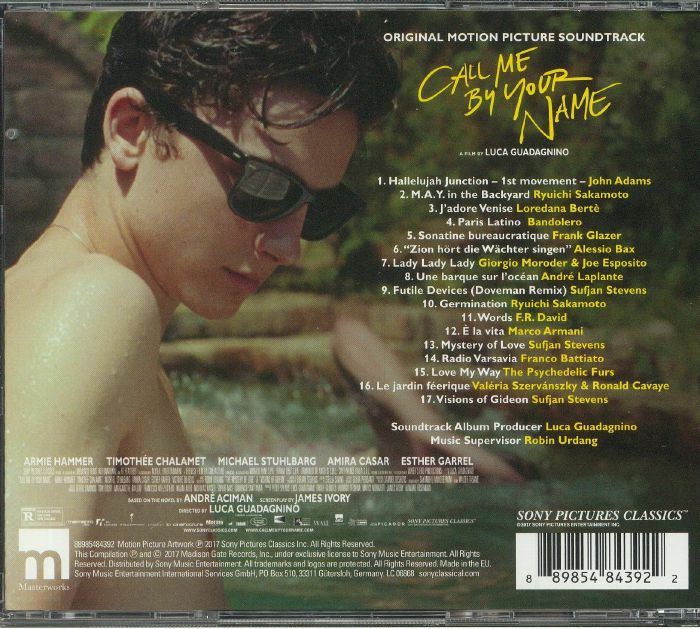 Call Me by Your Name (Soundtrack) - Sufjan Stevens / Ryuichi Sakamoto / Various (CD)