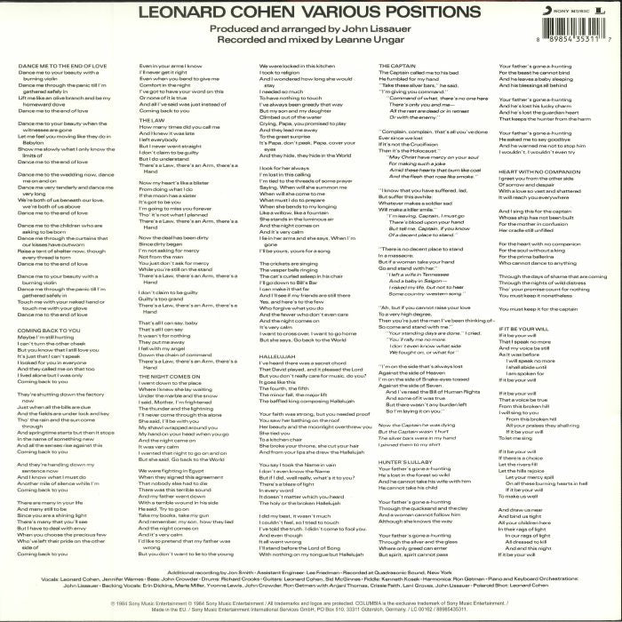 Various Positions (Reissue) - Leonard Cohen