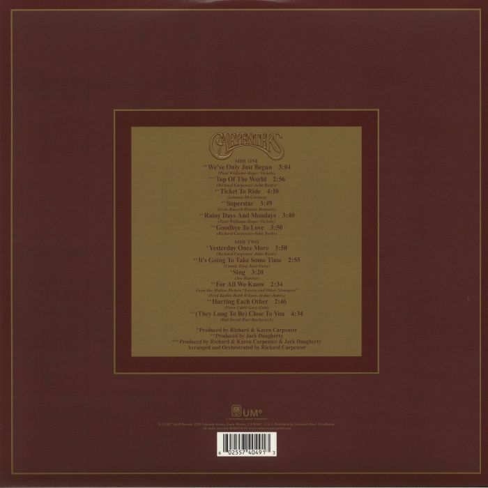 The Singles 1969-1973 (Remastered) - Carpenters