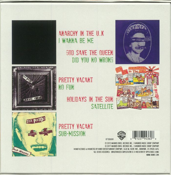 Anarchy in the UK: the UK & US 7" Singles (Record Store Day 2017) - Sex Pistols