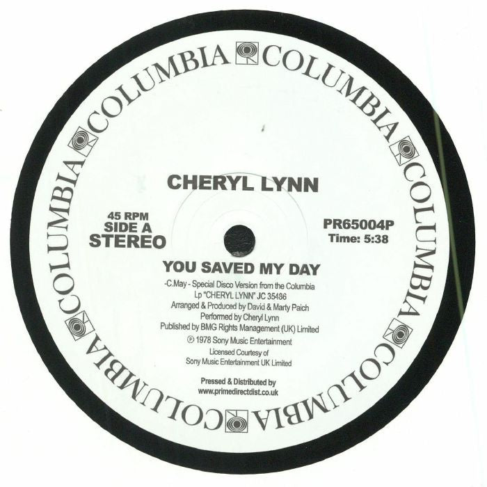 You Saved My Day (Record Store Day 2018) - Cheryl Lynn