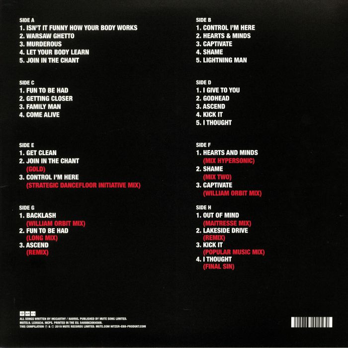 Body of Work (4xLP) - Nitzer Ebb