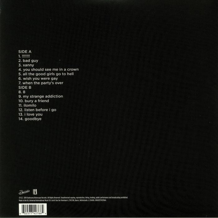 When We All Fall Asleep Where Do We Go? ("Apricot" Vinyl) - Billie Eilish