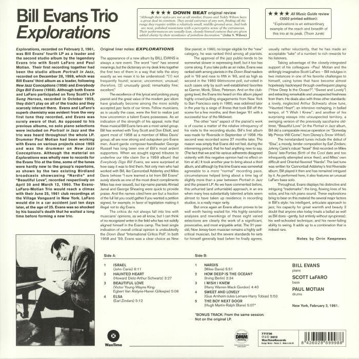 Explorations (Collector's Edition) (Remastered) (Reissue) - Bill Evans Trio