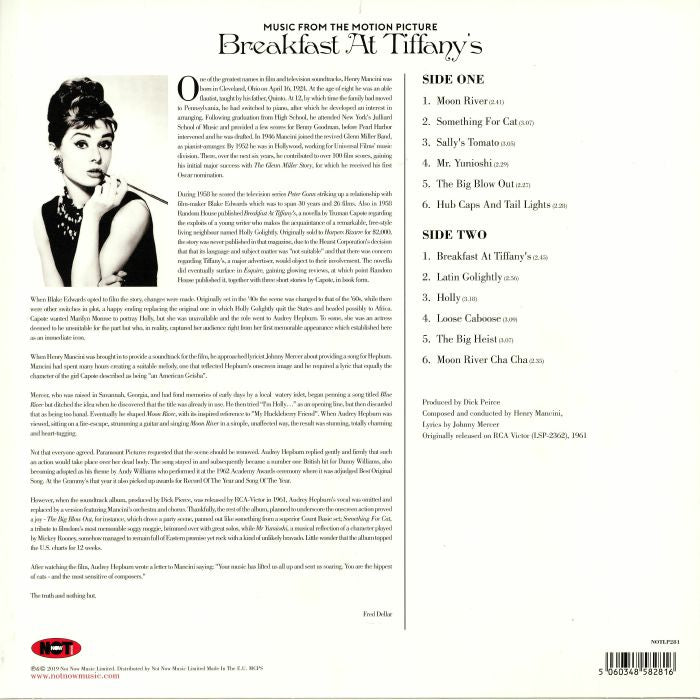 Breakfast at Tiffany's (Soundtrack) (Pink Vinyl) - Henry Mancini