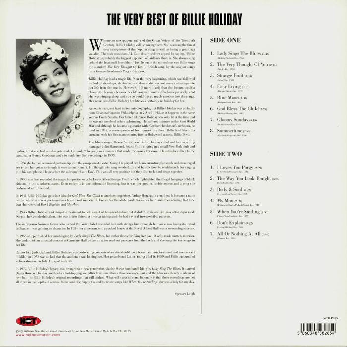 The Very Best of Billie Holiday (Blue Vinyl) - Billie Holiday