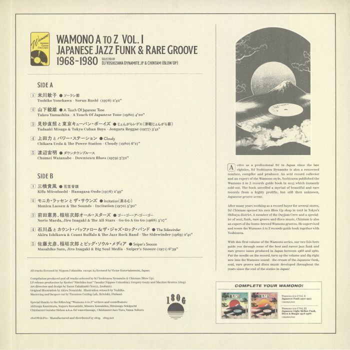 Wamono a to Z Vol 1: Japanese Jazz Funk & Rare Groove 1968-1980 (Reissue) - DJ Yoshizawa Dynamite Jp / Chintam / Various