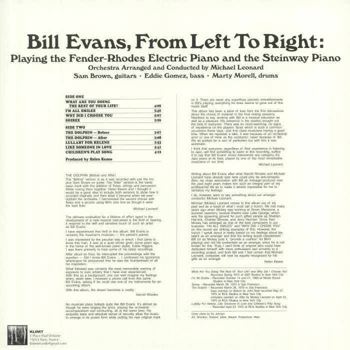 From Left to Right (White Vinyl) - Bill Evans