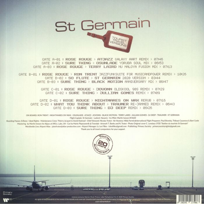Tourist 20th Anniversary: Travel Versions - St Germain