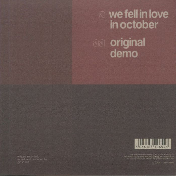 We Fell in Love in October - Girl in Red