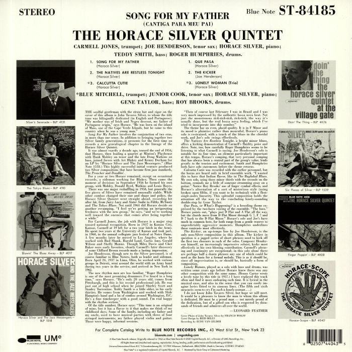 Song for My Father (Reissue) - The Horace Silver Quintet