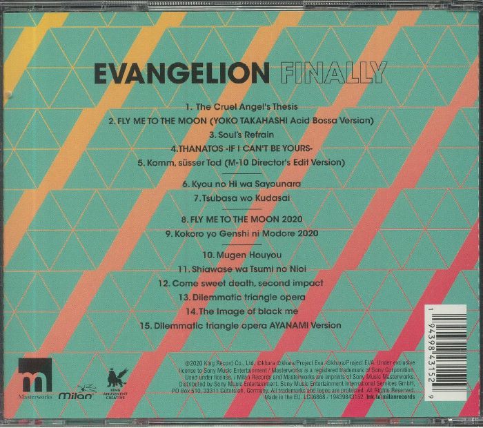 Evangelion Finally (Soundtrack) - Yoko Takahashi / Megumi Hayashibara (CD)