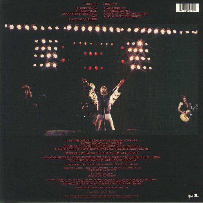 Blizzard of Ozz (Renkli Plak) - Ozzy Osbourne