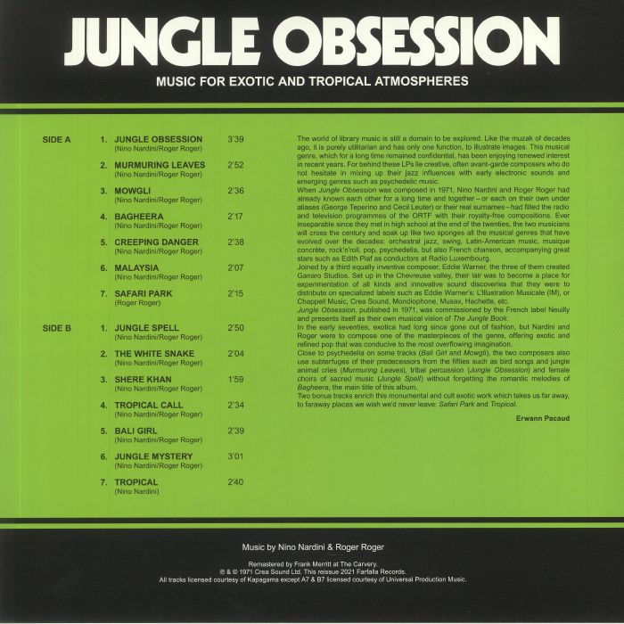 Jungle Obsession (50th Anniversary Edition) (Remastered) - Nino Nardini / Roger Roger