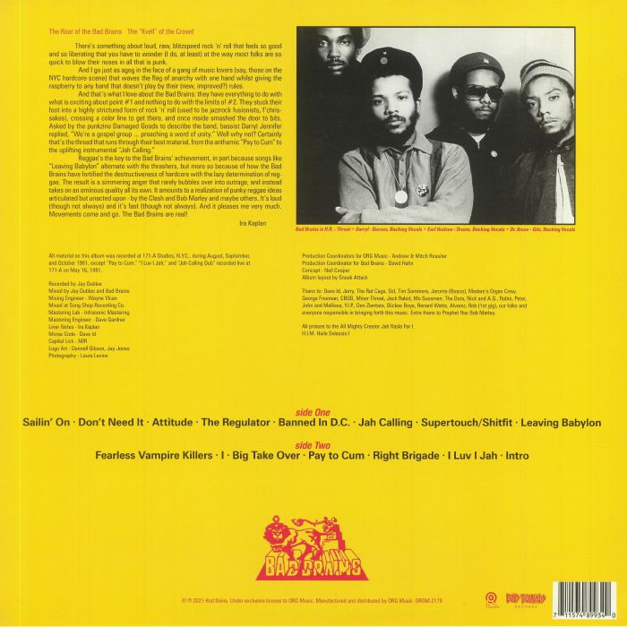 Bad Brains (Reissue) - Bad Brains