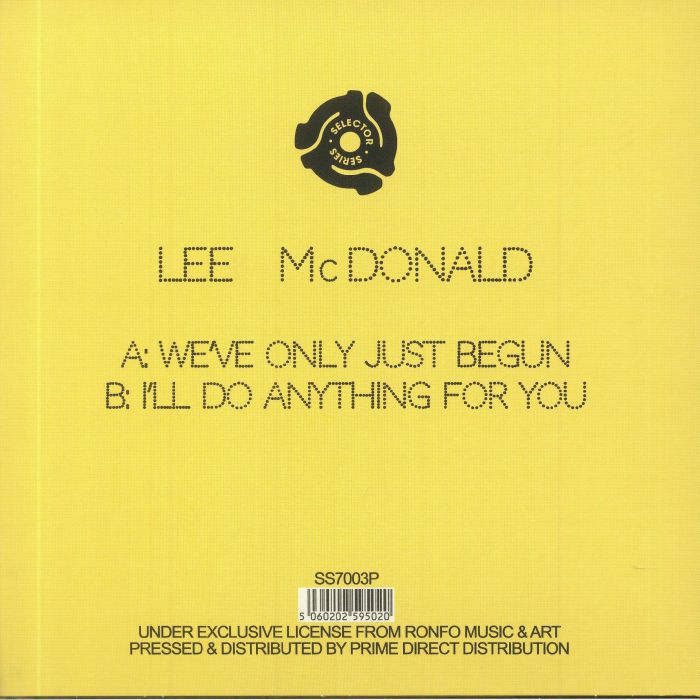 We've Only Just Begun (40th Anniversary Edition) (Record Store Day Rsd 2021) - Lee Mcdonald