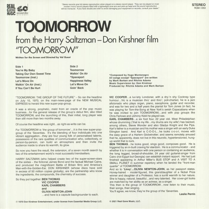 Toomorrow (Soundtrack) (Renkli Plak) - Various