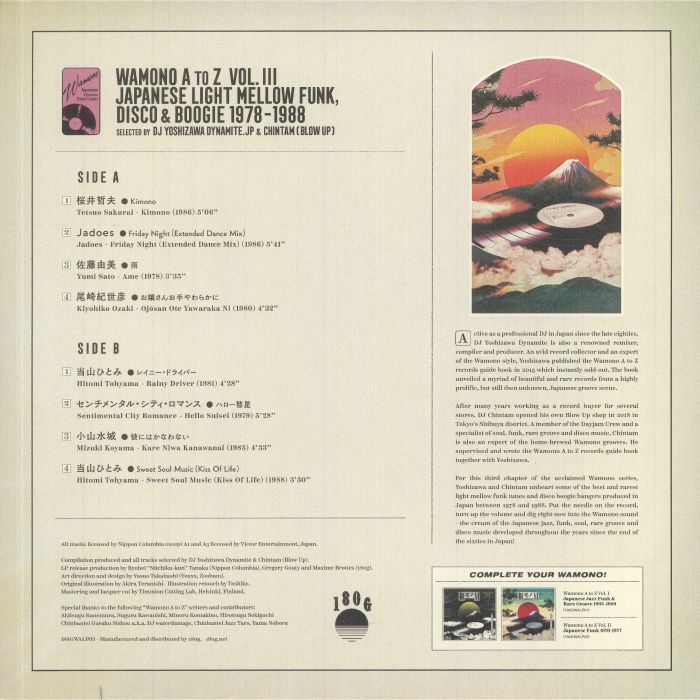 Wamono a to Z Vol III: Japanese Light Mellow Funk Disco & Boogie 1978-1988 - DJ Yoshizawa Dynamite Jp / Chintam / Various