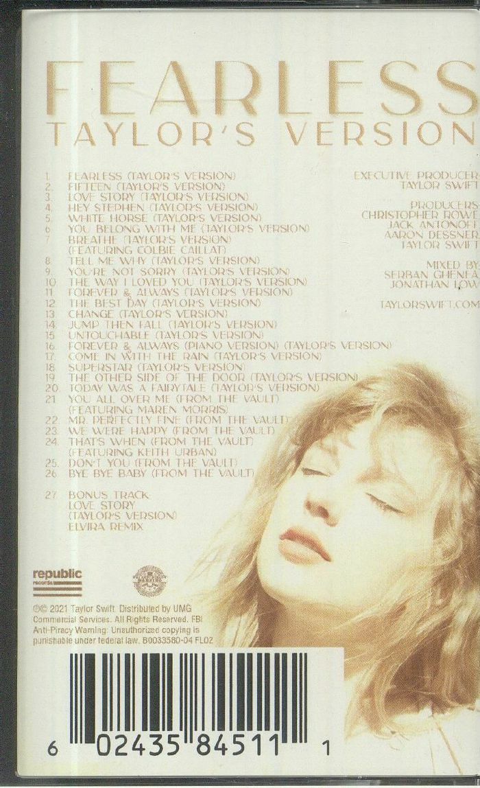 Fearless (Taylor's Version) - Taylor Swift (Kaset)