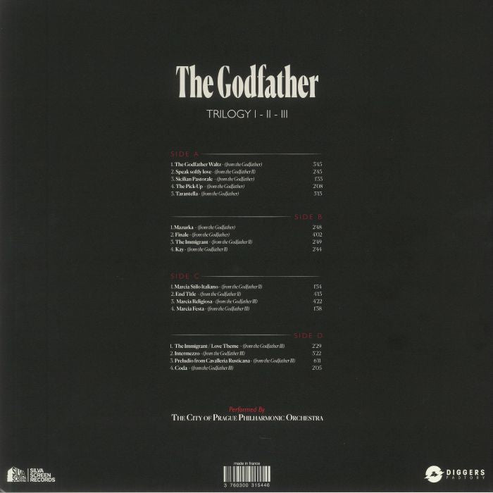 The Godfather Trilogy (Soundtrack) (Trifold Splattered Vinyl) - The City of Prague Philharmonic Orchestra